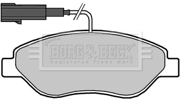 BORG & BECK Комплект тормозных колодок, дисковый тормоз BBP2318